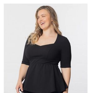 Kiyonna Posh Peplum Top Size 5X NWT